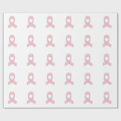 ピンクリボンスケッチ ラッピングペーパー (フラット)