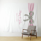 ピンクリボンダイヤモンドボーウェディングバックドロップ タペストリー (インサイチュ(横))