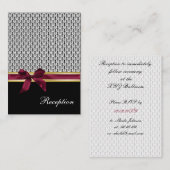 ピンクリボンダマスク披露宴カード エンクロージャーカード (正面/裏面)