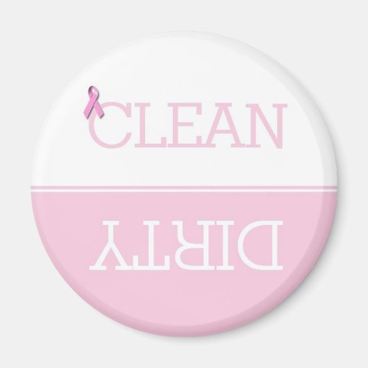 ピンクリボンダークリーン食洗機磁石 マグネット (正面)