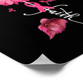 ピンクリボンデイジー信仰 – 乳がん認識度 ポスター (角)