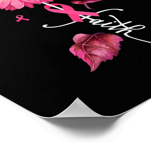 ピンクリボンデイジー信仰 – 乳がん認識度 ポスター (角)