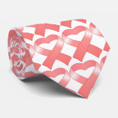 ピンクリボンハートネクタイ ネクタイ (ロール)