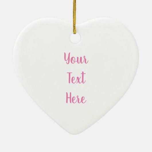 ピンクリボンバタフライウイングパーソナルハート形 セラミックオーナメント (裏面)