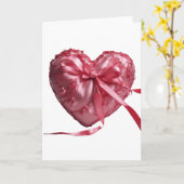 ピンクリボンバレンタインデーハートカード カード (黄色い花)