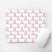 ピンクリボンパターン マウスパッド (マウス)