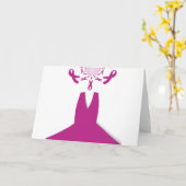 ピンクリボンブレストガン認識度アートプリント カード (黄色い花)