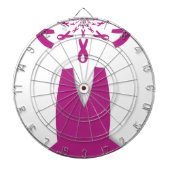 ピンクリボンブレストガン認識度アートプリント ダーツボード (正面)