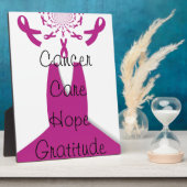 ピンクリボンブレストガン認識度アートプリント フォトプラーク (側面)