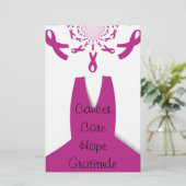 ピンクリボンブレストガン認識度アートプリント 便箋 (スタンド正面)