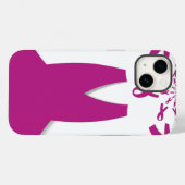 ピンクリボンブレストガン認識度アートプリント Case-Mate iPhoneケース (裏面 (横))