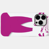 ピンクリボンブレストガン認識度アートプリント Case-Mate iPhoneケース (裏面 (横))