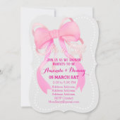 ピンクリボンベビシャワーグレー シーズンカード (正面)