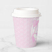 ピンクリボンベビーガールシャワー 紙コップ (右)