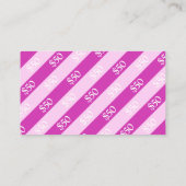 :ピンクリボンボウビジネスギフト50ドルのギフト券 割引カード (裏面)