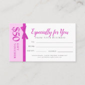 :ピンクリボンボウビジネスギフト50ドルのギフト券 割引カード (正面)