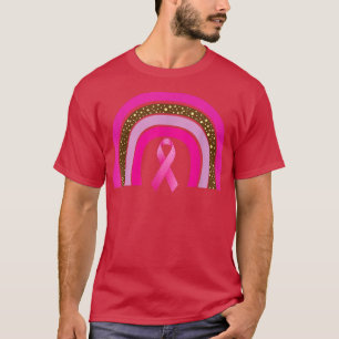 ピンクリボンボホレインボーブレストガン認識度M Tシャツ