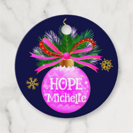 ピンクリボンボーブル フェイバータグ