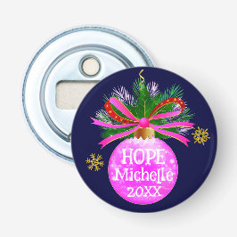 ピンクリボンボーブル 栓抜き