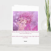 ピンクリボンマーメイドグリーティングカード カード (裏面)