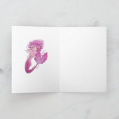 ピンクリボンマーメイドグリーティングカード カード (内部)