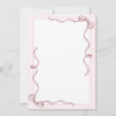 ピンクリボンヴィンテージブライダルシャワー 招待状 (裏面)