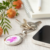 ピンクリボンヴィンテージ キーホルダー (側面)