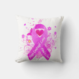ピンクリボンヴィンテージ クッション