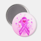 ピンクリボンヴィンテージ マグネット (正面/裏面)