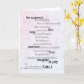 ピンクリボン乳がんインスピレーションカード カード (黄色い花)