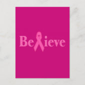 ピンクリボン乳がん信じ ポストカード (正面)