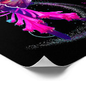 ピンクリボン乳がん待ち伏せハミングバード ポスター (角)