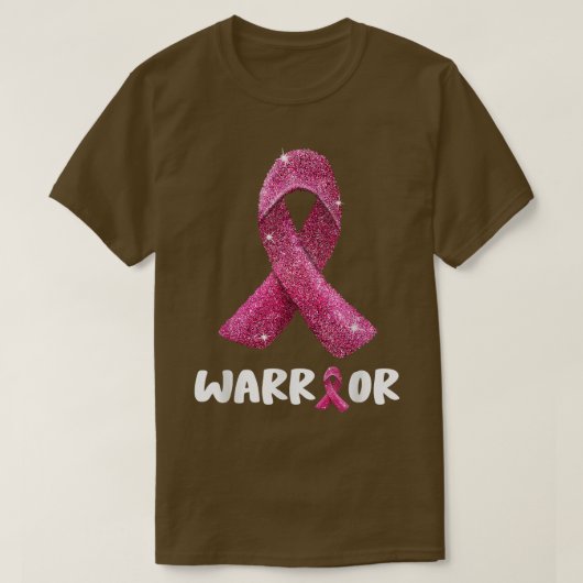ピンクリボン乳がん戦士の乳がんAw Tシャツ (デザイン正面)