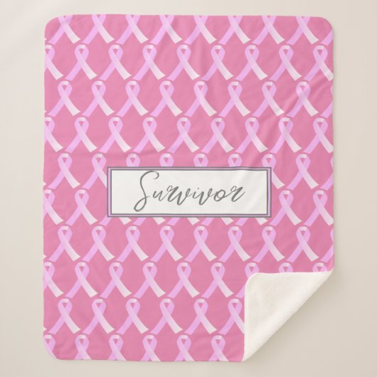 ピンクリボン乳がん生存者シェルパブランケット シェルパブランケット (正面)