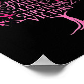 ピンクリボン乳がん生存者希望の信仰の愛 ポスター (角)