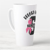 ピンクリボン乳がん生存者 カフェラテマグ (左アングル)
