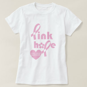 ピンクリボン乳がん生存者 Tシャツ