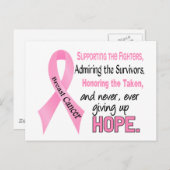 ピンクリボン乳がん罹患者数 ポストカード (正面/裏面)