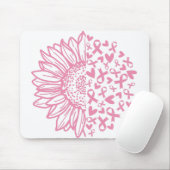 ピンクリボン乳がん認識度ひまわり マウスパッド (マウス)