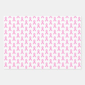 ピンクリボン乳がん認識度カスタム色w ラッピングペーパーシート (正面2)