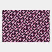 ピンクリボン乳がん認識度カスタム色w ラッピングペーパーシート (正面)