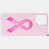 ピンクリボン乳がん認識度カスタム Case-Mate iPhoneケース (裏面 (横))