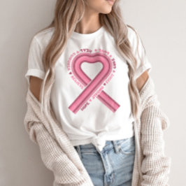 ピンクリボン乳がん認識度レトロ Tシャツ