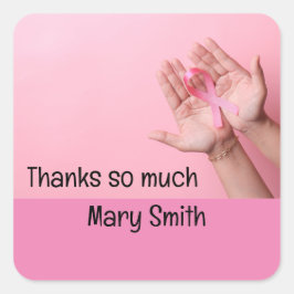 ピンクリボン乳がん認識度 スクエアシール