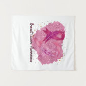 ピンクリボン乳がん認識度 タペストリー (正面(横))