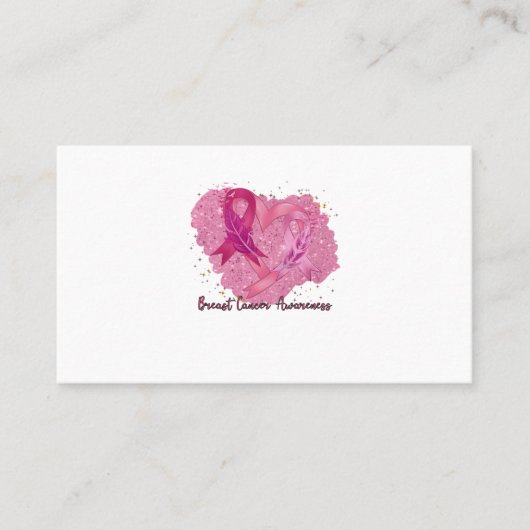 ピンクリボン乳がん認識度 名刺 (正面)