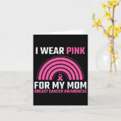 ピンクリボン乳がん認識度I衣服Pink Fo カード (黄色い花)