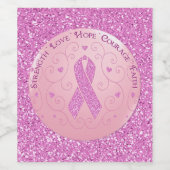 ピンクリボン乳がん ワインラベル (シングルラベル)