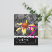 ピンクリボン乳癌ありがとうはがき ポストカード (スタンド正面)