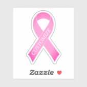 ピンクリボン乳癌の認識ロゴのビニール シール (シート)